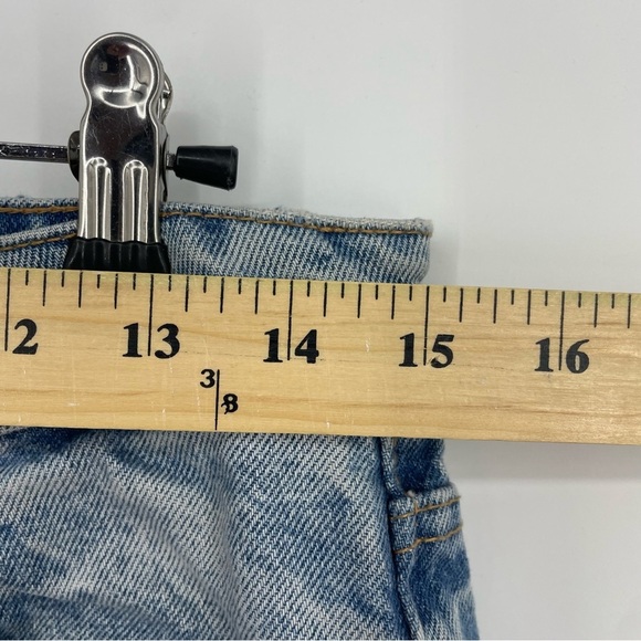 Zara High Waist straight crop Leg Ripped Jeans distressed Sz 6 - Picture 6 of 9